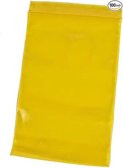 uGems 6" x 9" Yellow Resealable Zipper Bags -100 Pack of Opaque Plastic Storage Bags for Privacy, Light Protection, and Food Storage Ideal for Crafts, Tools, Office Supplies, r69yl-100