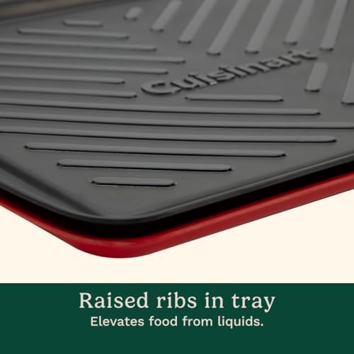 Cuisinart CPK-210 Grilling Prep and Serve Trays, Black and Red Large 18” x 14.5”