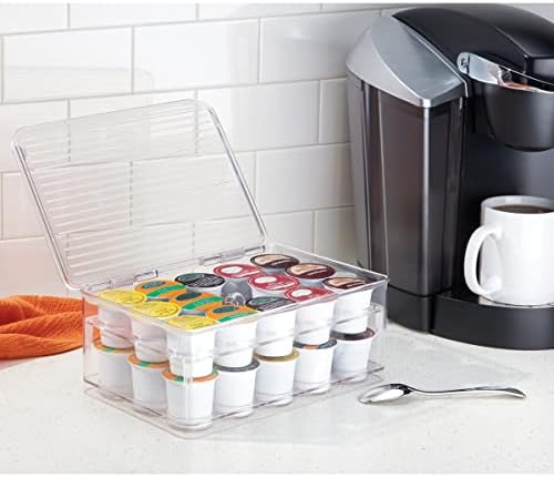 iDesign Stackable Coffee Pod Holder for K-Cup Pods, Clear