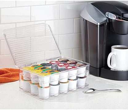 iDesign Stackable Coffee Pod Holder for K-Cup Pods, Clear