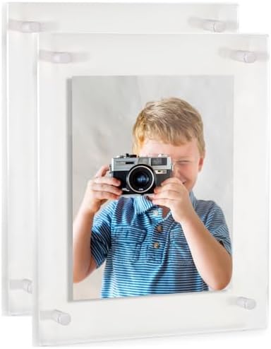 ArtToFrames 17x23 Inch Double Panel Floating Acrylic Picture Frame comes