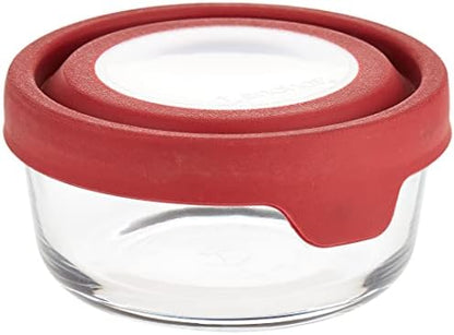 Anchor Hocking TrueSeal Glass Food Storage Container with Airtight Lid, Cherry, 2 Cup