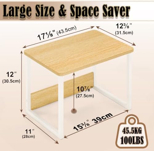 MARTY Countertop Organizer,17.1"x12.4", Cabinet Organizer Microwave Stand