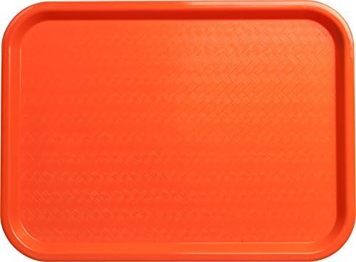 Carlisle FoodService Products Café Cafeteria Tray, Fast Food Tray for Restaurant or Commercial Use, 12" x 16", 24 Count, Orange