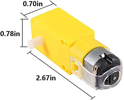 12pcs TT Motor DC Electric Motor 3V-6V Dual Shaft Geared Motor Magnetic Gearbox Engine Motor for DIY Smart Car Robot Toys Cars Chassis Models Vibration Products