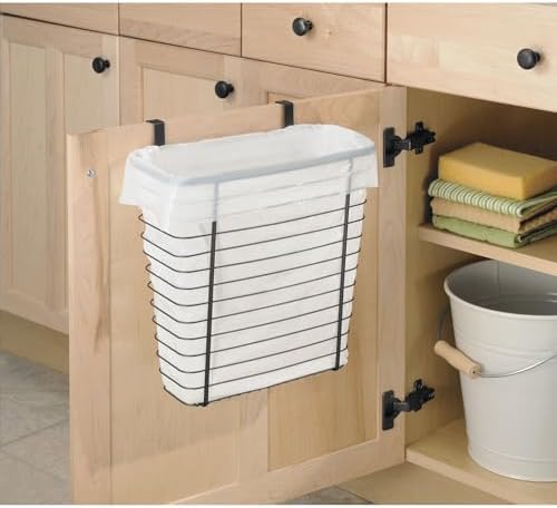 iDesign Metal Over-the-Cabinet Basket for Kitchen Storage - Matte Black