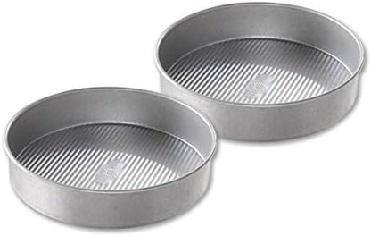 USA Pan Bakeware Round Cake Pan, 9 inch, Nonstick & Quick Release Coating, Made in the USA from Aluminized Steel, Set of 2