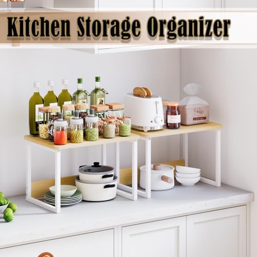 MARTY Countertop Organizer,17.1"x12.4", Cabinet Organizer Microwave Stand