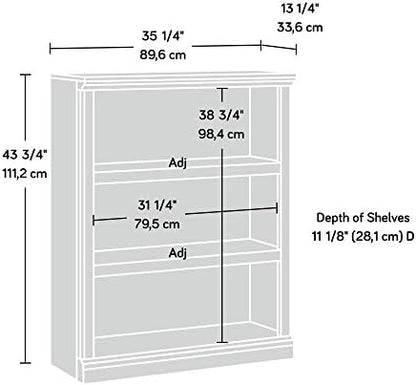 Sauder Miscellaneous Storage 3-Shelf Bookcase/ Book Shelf, Lintel Oak finish