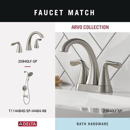 Delta Arvo (1-Pack) 18'' w/ 6" Extender Towel Rack for Bathroom SpotShield Brushed Nickel Extendable 18-24" Towel Bar for Bathroom Wall Towel Holder Rod Wall Mounted ARV18-DN