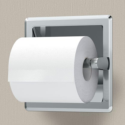 Gatco 750 Recessed Pivoting Toilet Paper Holder, Wall Mounted, Heavy Duty Metal Tissue Holder for Bathroom – Available in Chrome
