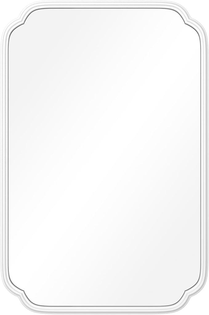 White Bathroom Mirror for Over Sink 24×36 Inch