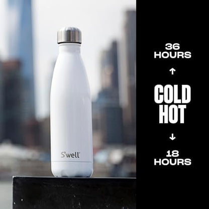 S'well Stainless Steel Water Bottle - 17 Fl Oz - Angel Food - Triple-Layered Vacuum-Insulated Containers Keeps Drinks Cold for 36 Hours and Hot for 18 - BPA-Free - Perfect for the Go