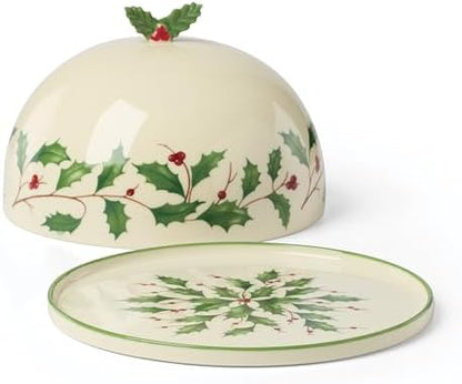 Lenox Holiday Small Porcelain Christmas Covered Serving Dish