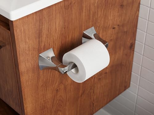 Pfister Bruxie Toilet Paper Holder, Bathroom Tissue Roll Holder, Wall-Mounted, Screw-in, Polished Chrome Finish, BPHBIE0C