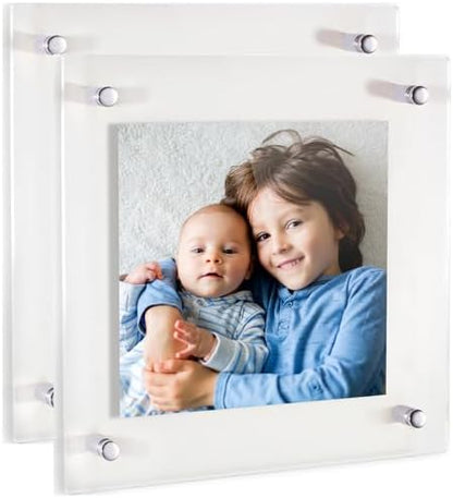 ArtToFrames 26x26 Inch Double Panel Floating Acrylic Picture Frame comes