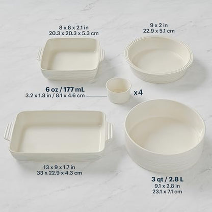Pyrex 8-Piece Ceramic Complete Nonstick Bakeware Set