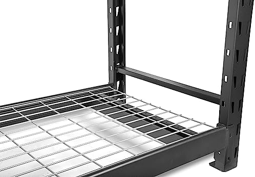 WEN Four-Tier Industrial Steel Storage Rack with Adjustable Shelving and 8000-Pound Capacity (RK7724-4)