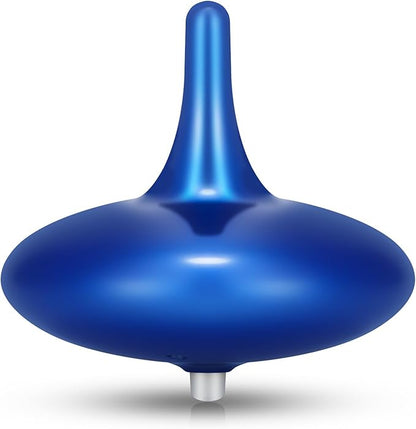 Electric Spinning Top | Timer Spinning Top | 6+ Hour Endless Spin | LED Light Show for Focus, Calm & Creativity | Unique Futuristic Gift for Adults (Royal Blue)
