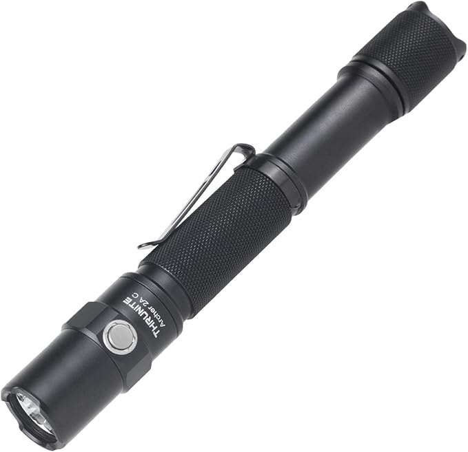 ThruNite Archer 2A C LED Rechargeable Flashlight, High 1000 Lumens AA Flashlight with Lanyard, IPX8 Waterproof Dual Switch Small Outdoor Light for Hiking, Camping, Everyday Use, EDC - CW