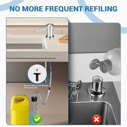 Yofidra Soap Dispenser for Kitchen Sink: Built in Sink Soap Dispenser Pump