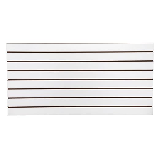 SSWBasics 4ft x 2ft Horizontal White Slatwall Panels Easy Organizer
