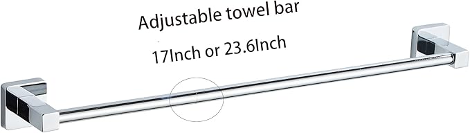Chrome Bathroom Hardware Set 4 Pieces, Bathroom Accessories Set Stainless Steel