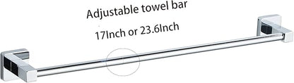 Chrome Bathroom Hardware Set 4 Pieces, Bathroom Accessories Set Stainless Steel