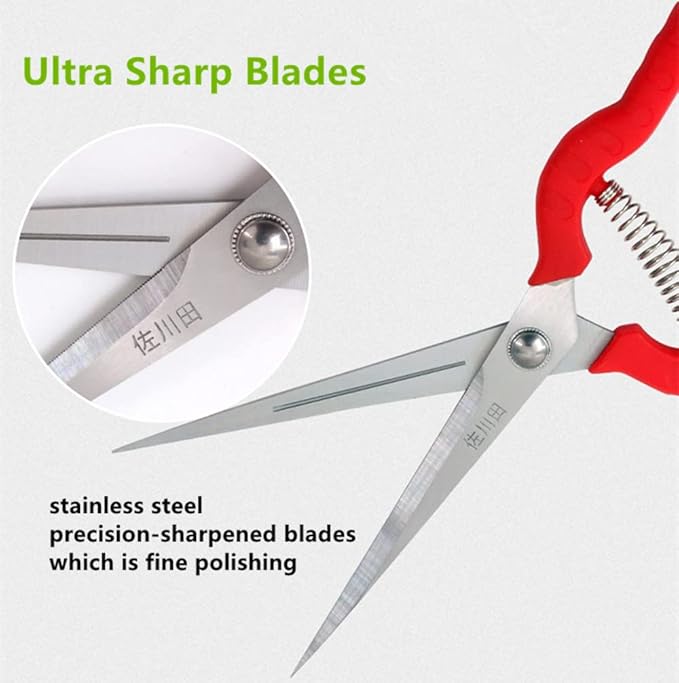 2pack Zsling Extra Long Edge Stainless Steel Pruning Shears Fruit Trees Bonsai Sharp Garden Scissors Tool