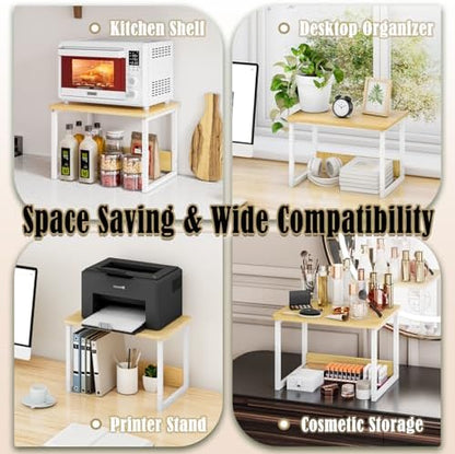 MARTY Countertop Organizer,17.1"x12.4", Cabinet Organizer Microwave Stand