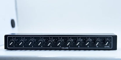 aux Mini Jack TRS 3.5 mm Input 1 in 10 Out Channel Headphone Amplifier Stereo