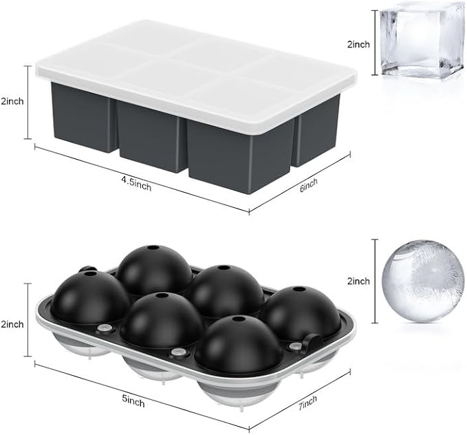ROTTAY Ice Cube Trays, Sphere Ice Ball Maker