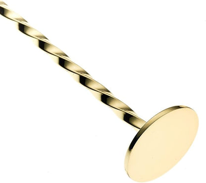 Barfly - M37019GD Barfly Muddle Bar Spoon, Muddler 15 3/4" (40 cm), Gold