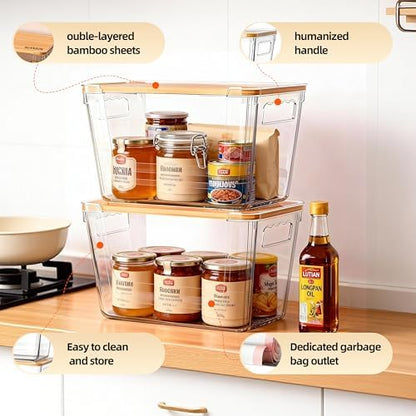 2 Pack Pantry Storage Containers for Onions, Potatoes and Trash Bags