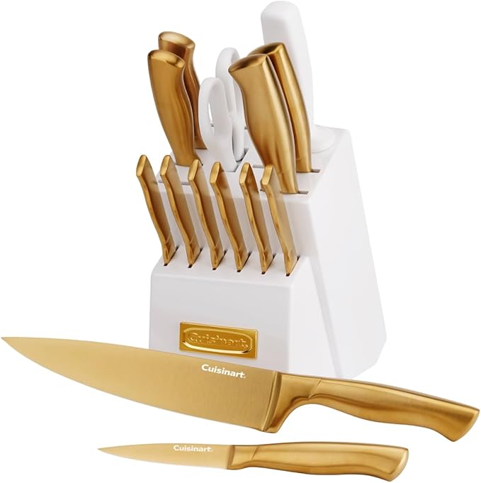 Cuisinart Professional Block Knife Set, Lightweight, Stainless Steel, Durable &