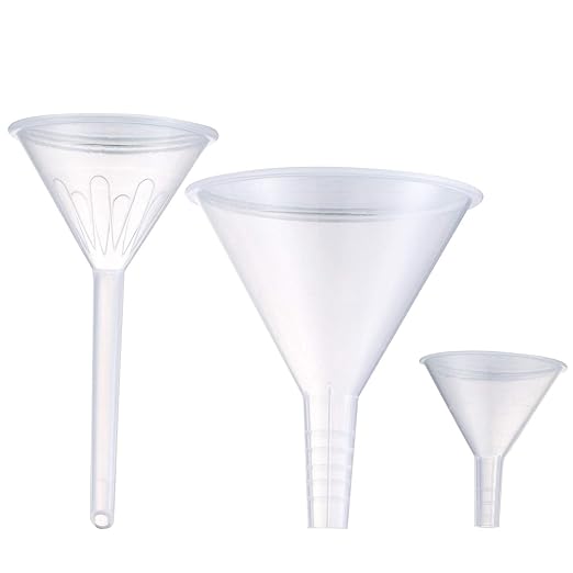 Plastic Funnel Set, 100mm x 2, 75mm x 2, 50mm x 2