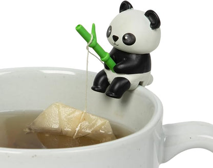 Tea Mates - 1pc Cute Fishing Panda - Tea Bag Holder and String Rest - Tea