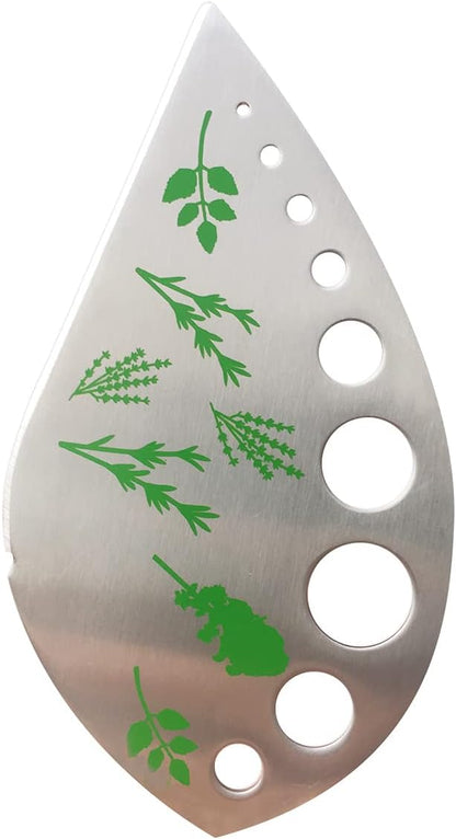 Herb Stripper Stainless Steel Kitchen Herb Leaf Stripping Tool Kitchen Gadgets for Kale, Chard, Collard Greens, Thyme, Basil, Cilantro Tool (9 holes)