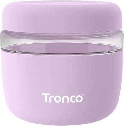 Tronco 24 oz Glass Food Storage Containers with Lids, Airtight, Leak & Spill Proof Glass Lunch Bowls for Meal Prep, Salad, Yogurt, Soup & Stew, Microwave & Dishwasher Safe, BPA-Free, Set of 1