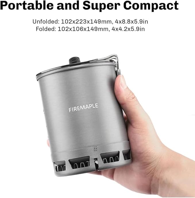 Fire-Maple Petrel Ultralight Pot- High Efficiency Aluminum Camping and Backpacking Pot with Heat-Proof Handle, Portable and Compact