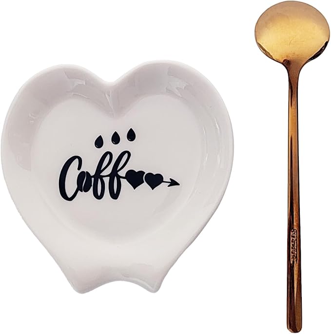 Heart-shaped Coffee Spoon Rest, Mini Coffee Spoon Holder, Coffee Stirrers