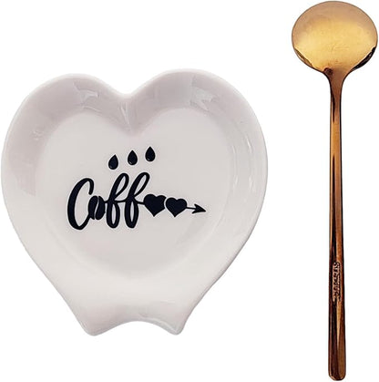 Heart-shaped Coffee Spoon Rest, Mini Coffee Spoon Holder, Coffee Stirrers