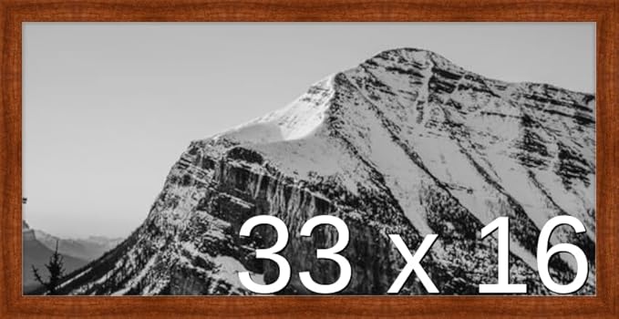 Frame It Easy 33 x 16 Russet Wood Frame