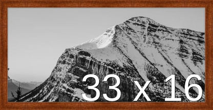 Frame It Easy 33 x 16 Russet Wood Frame