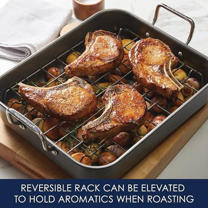Rachael Ray Nonstick Roasting Pan with Rack
