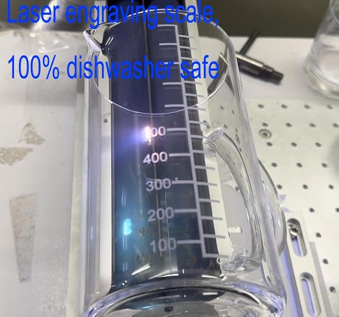Ackers Mirror Etching Scale Glass Measuring Cup--Made of High Borosilicate