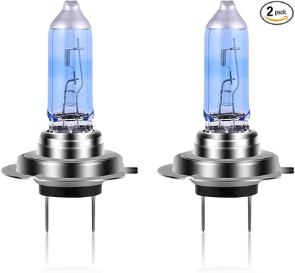 NEWBROWN H7 Headlight Bulb H7 Halogen Headlight Bulb 5000K Super White Light Long Life Replacement PX26D 12V/55W (H7, 2 Pack)