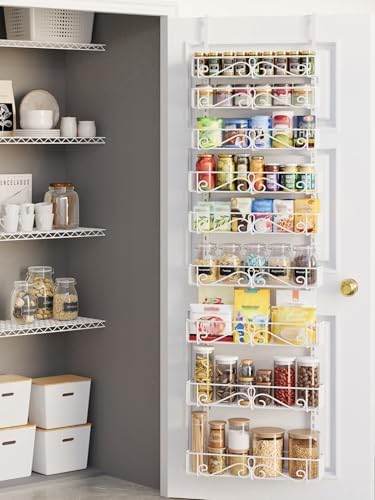 9-Tier Over Door Pantry Organizer, Metal Hanging Storage for Kitchen