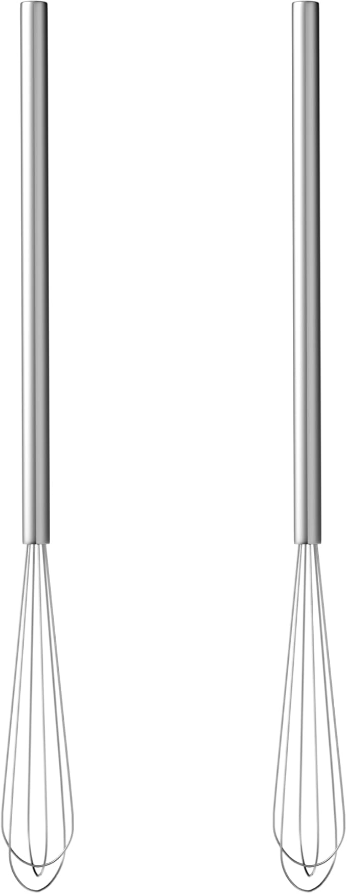 2 Pcs Mini Whisk, Stainless Steel Skinny Egg Beater Whisk