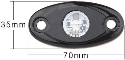 YONEDA 4 Pods Blue Rock Lights 6000K 3LED Bright LED Underglow Lights IP68 Waterproof for Trucks SUV UTV ATV RZR Car Boats Pickup Motorcycle